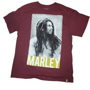 Maroon Burnin Marley Tshirt Large